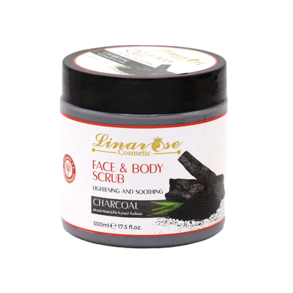 لينا روز صنفرة للوجة والجسم بالفحم - 500 مل